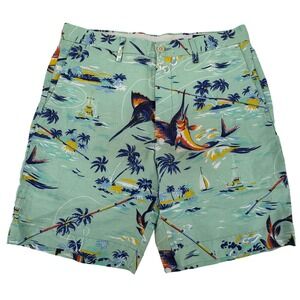 Polo Ralph Lauren Shorts 32 Men's Classic Fit Sailfish Palm Tree‎ Print